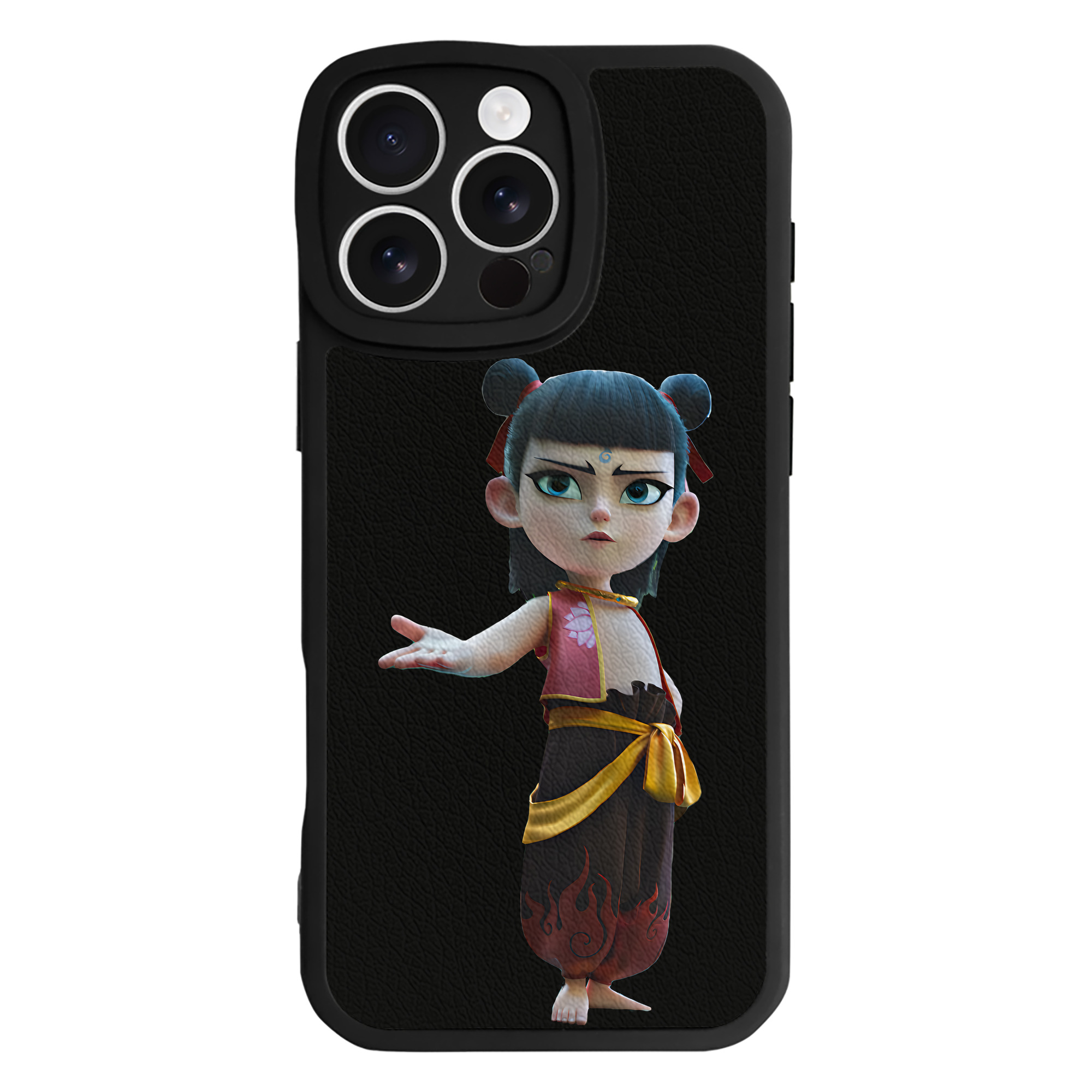 （画像用） Ne Zha 2 ナタ 魔童の大暴れ 【iPhone 16シリーズ対応】シリコンスマホケース（レザー調） 材質：シリコン